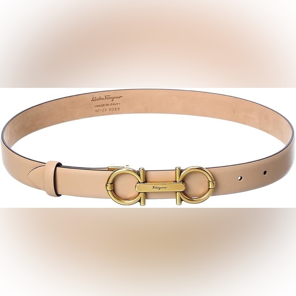 Ferragamo Gancini Adjustable Leather Belt